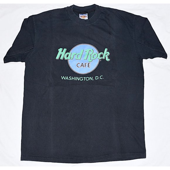 Vintage 90s Hard Rock Café Washington, D.C., T-Shirt - Picture 1 of 7